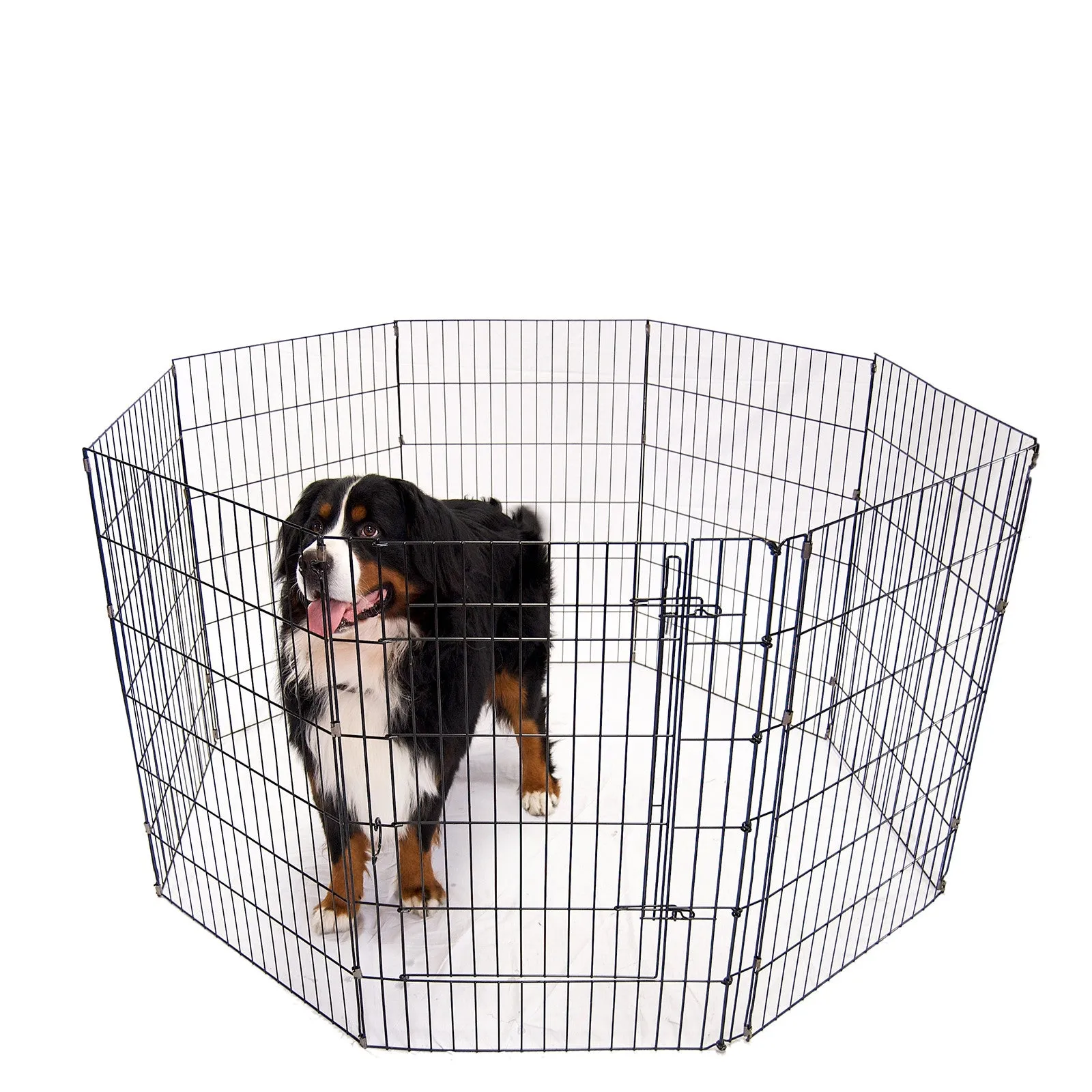 4Paws 8 Panel Playpen | Puppy Exercise Fence Cage | Black | Available in Various Sizes