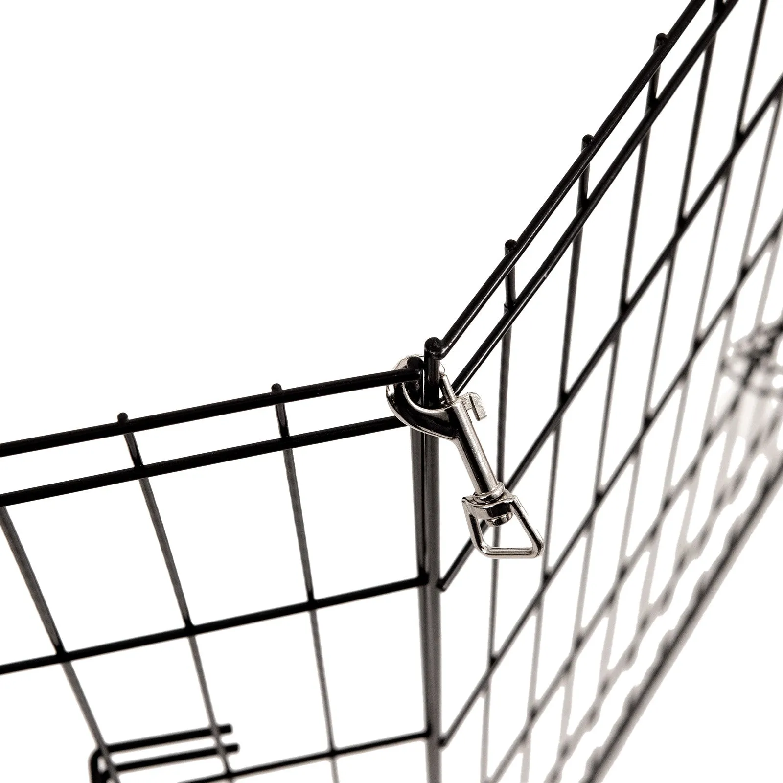 4Paws 8 Panel Playpen | Puppy Exercise Fence Cage | Black | Available in Various Sizes