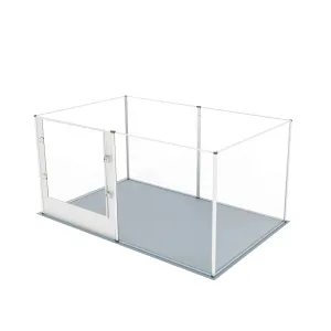 6-Panel Acrylic Dog Playpen with Waterproof Mat – Heavy Duty Indoor Kennel