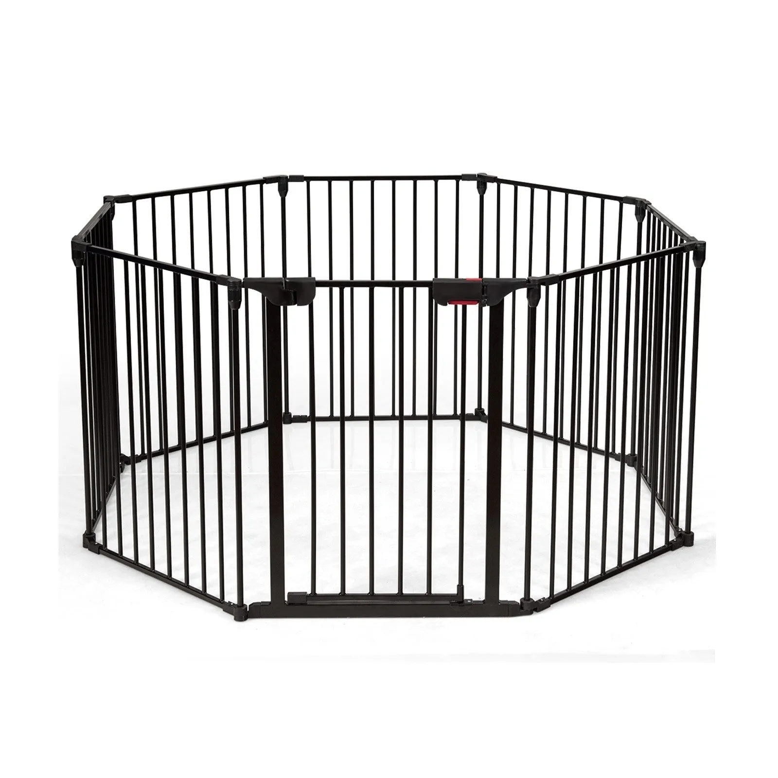 Adjustable Panel Baby Gate & Play Yard - Black