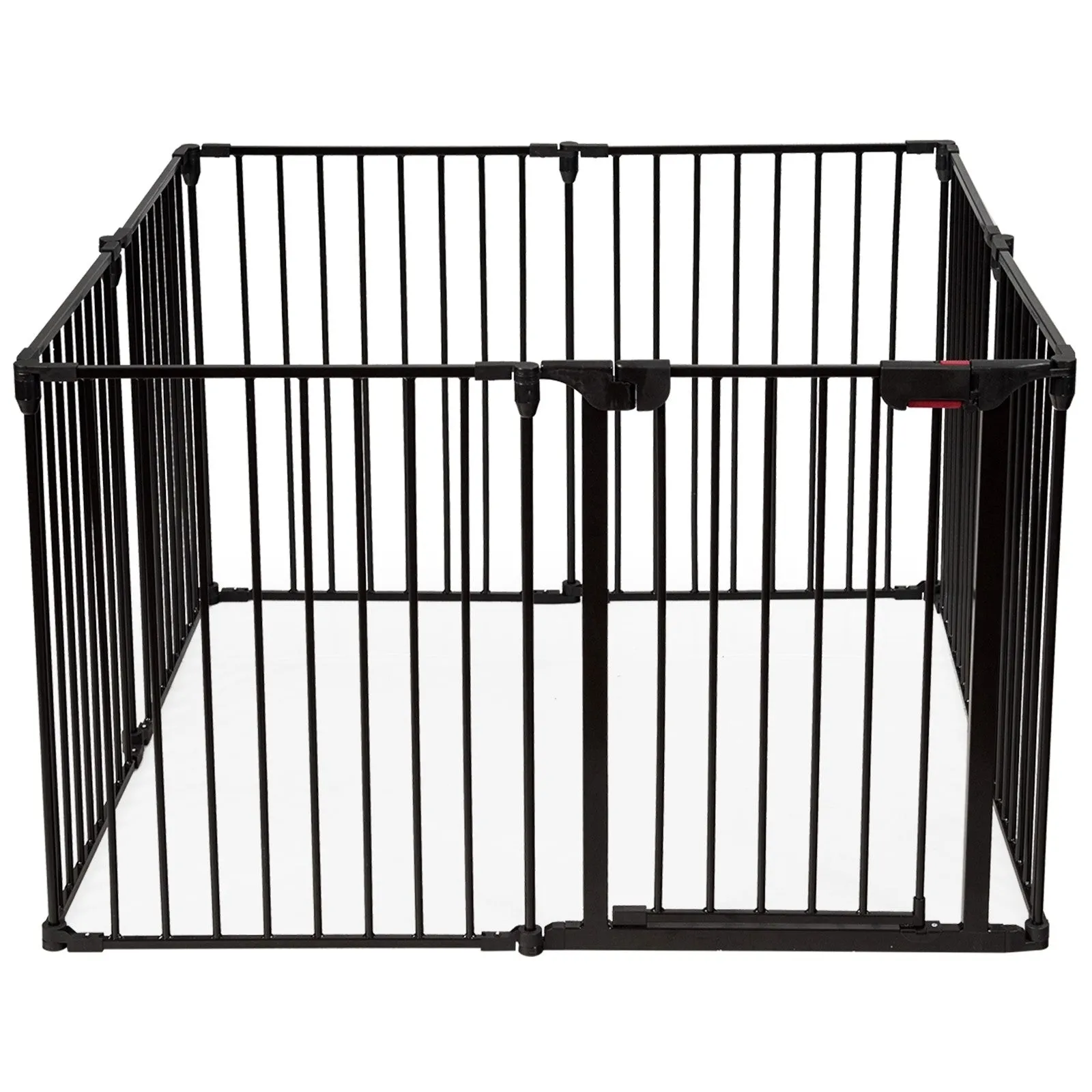 Adjustable Panel Baby Gate & Play Yard - Black
