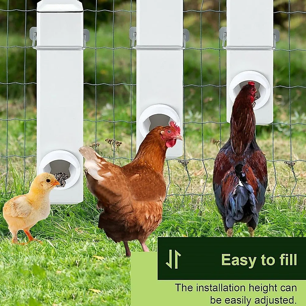Automatic 4L Chicken Feeder & Waterer, Anti-Spill, Durable PVC