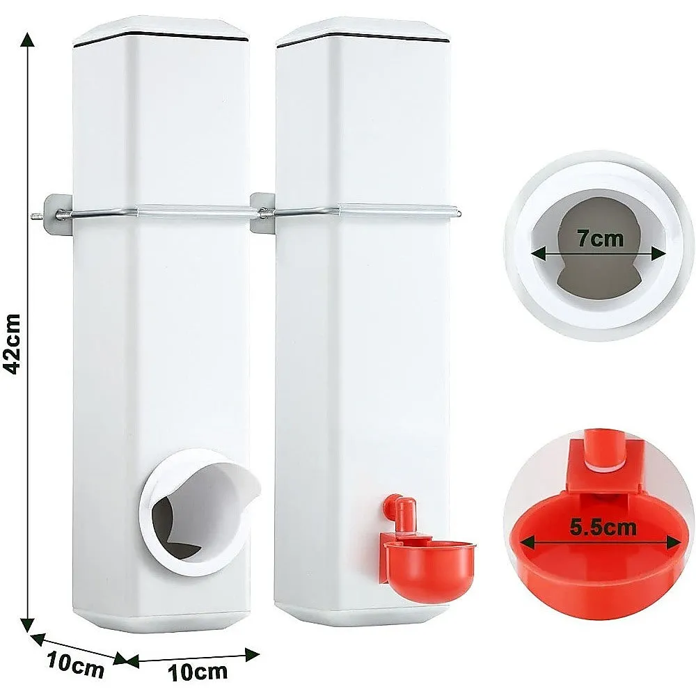 Automatic 4L Chicken Feeder & Waterer, Anti-Spill, Durable PVC