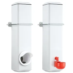 Automatic 4L Chicken Feeder & Waterer, Anti-Spill, Durable PVC
