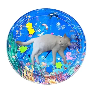 Cat Sensory Water Play Mat - Cooling and Interactive Pet Toy