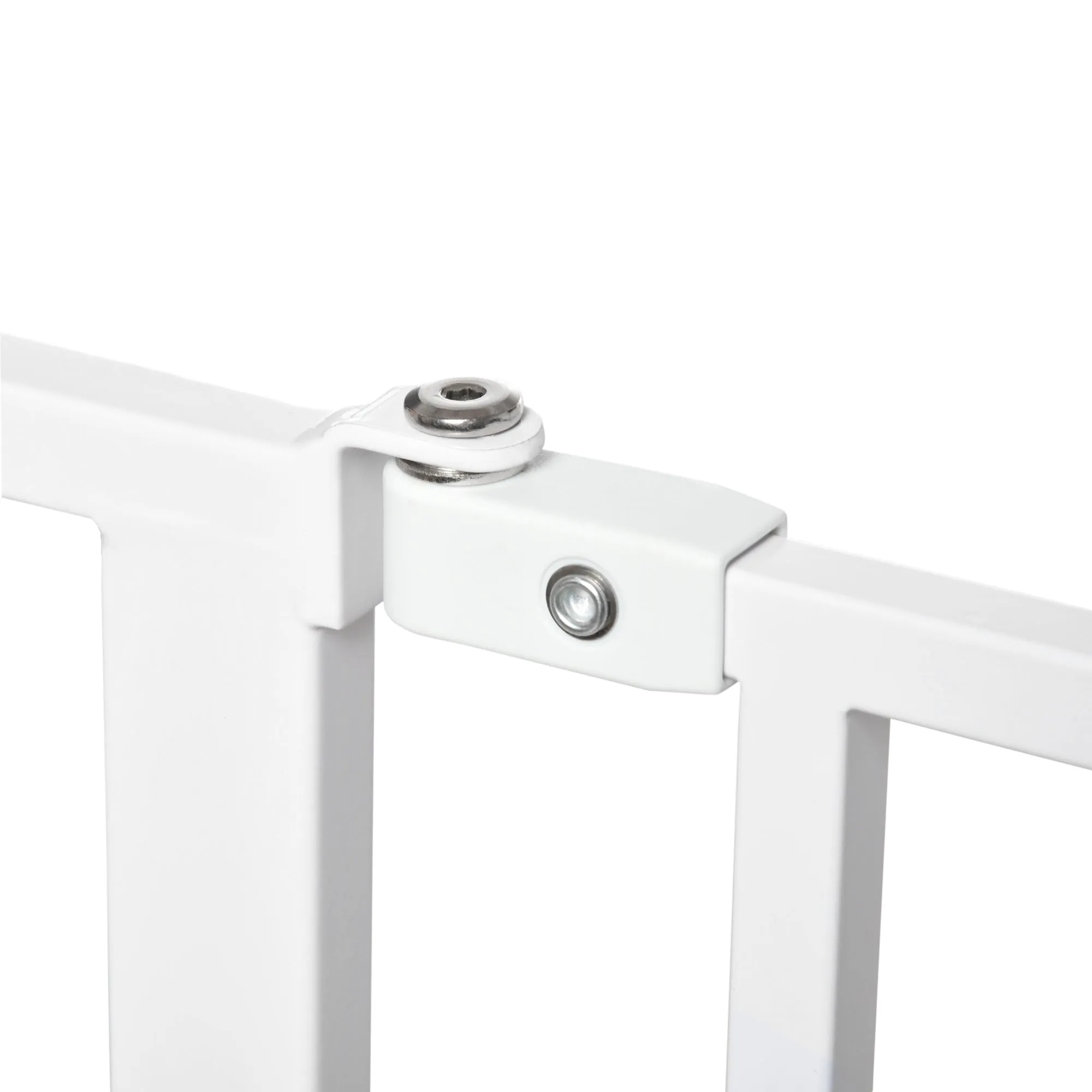 Dog Gate Extra Wide Stairway Gate for Pet with Door, 76H x 75-145Wcm, White