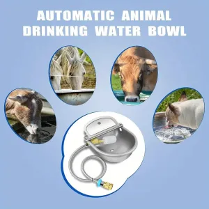 Horses Stainless Steel Automatic Horse Water Bowl