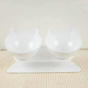 Non-slip Double Pet Bowl for Cats and Dogs.