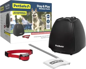 Pet Fence for Stubborn Dogs - No Wire Circular Boundary, Secure 3/4-Acre Yard, for Dogs