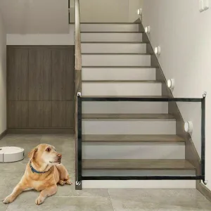 Pets Dog Cat Baby Safety Gate Portable Mesh Fence for Stairs Doors
