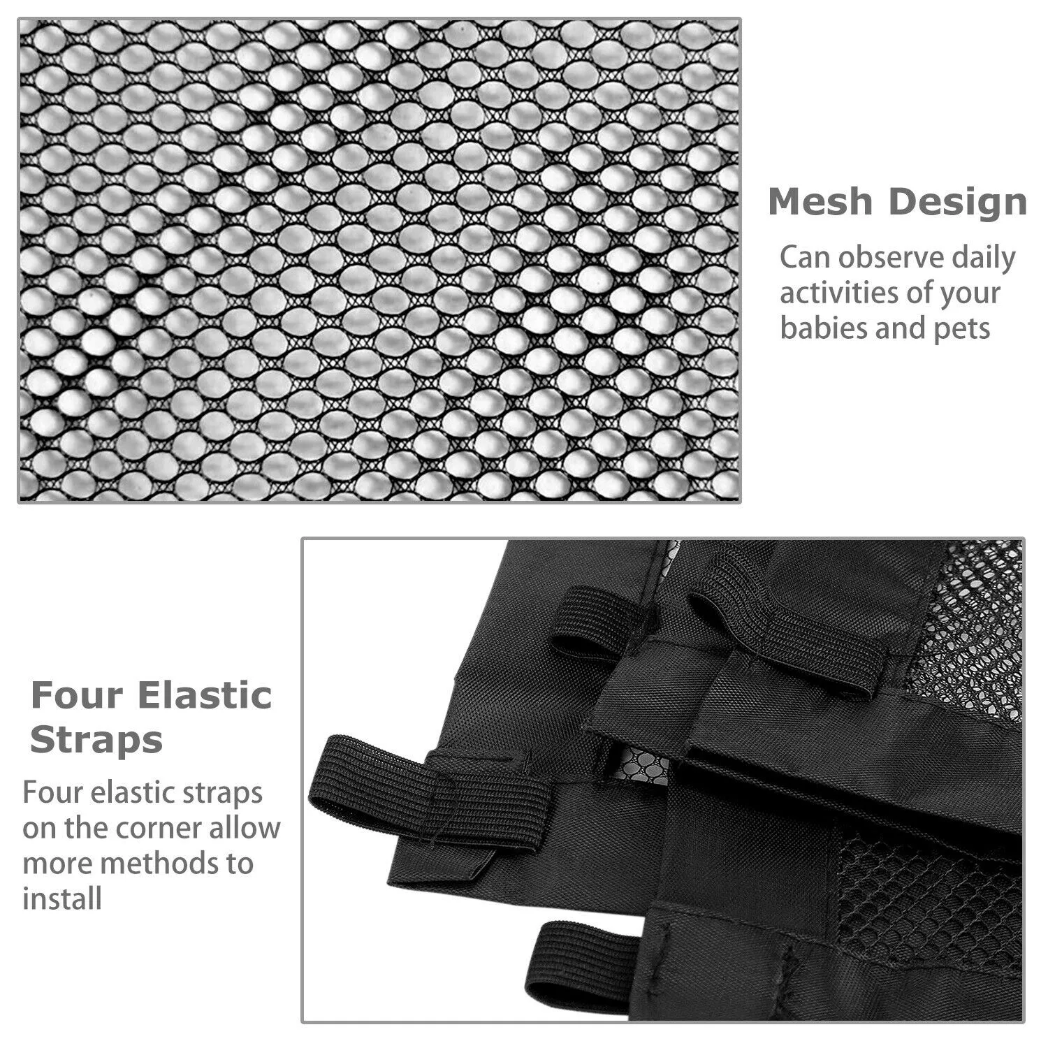 Pets Dog Cat Baby Safety Gate Portable Mesh Fence for Stairs Doors