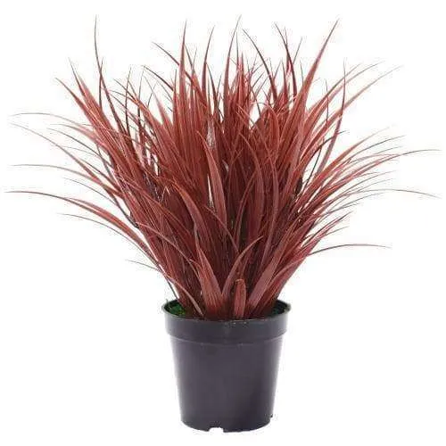Potted Artificial Grass Burgundy Plant UV Resistant 38cm