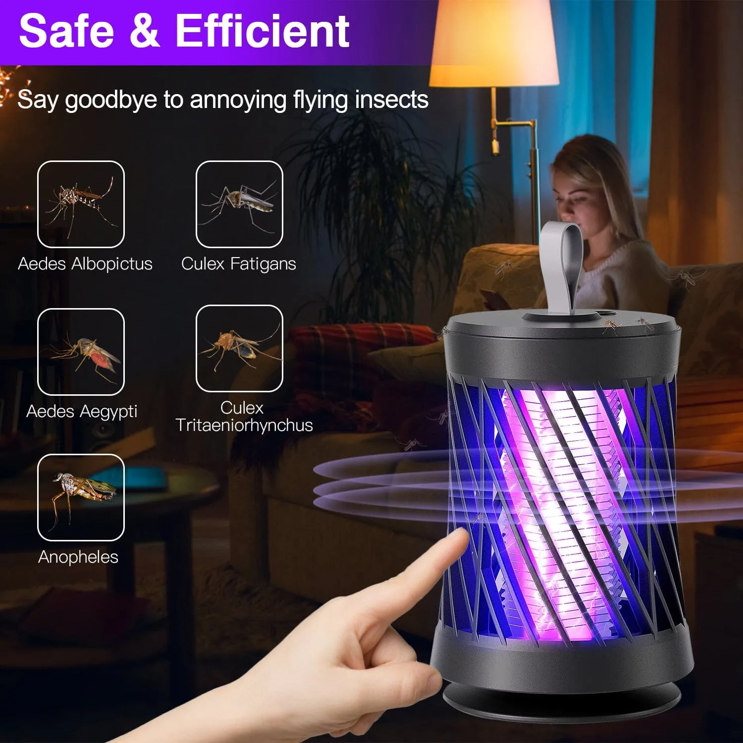 Rechargeable Mosquito Killer Lamp with Night Light
