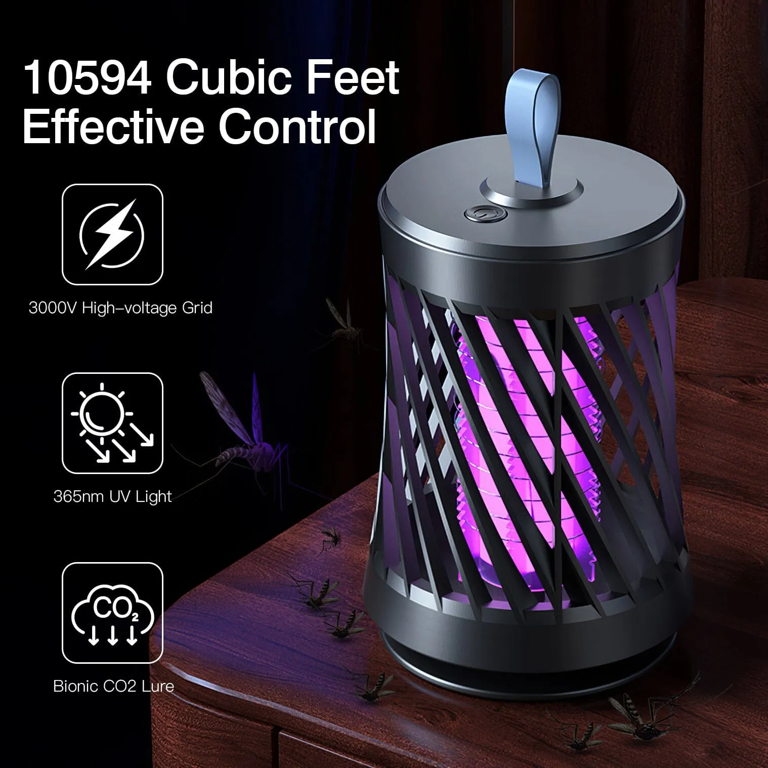 Rechargeable Mosquito Killer Lamp with Night Light