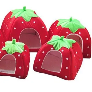 Strawberry Cave Foldable Cat House