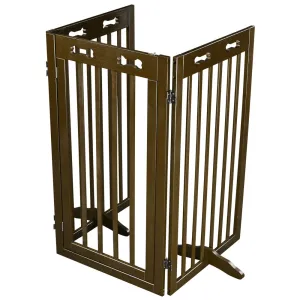 TheLAShop 3-Panel 60x36 Folding Gate-n-Crate Convertible Pet Gate Barrier